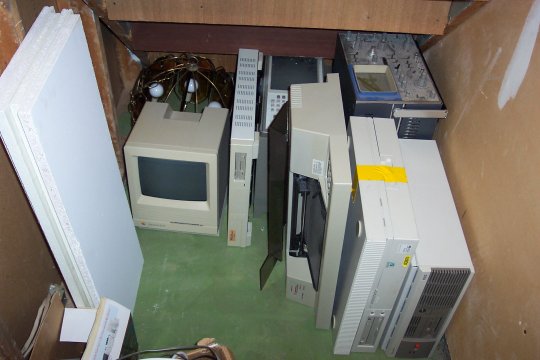 A pile of computers
